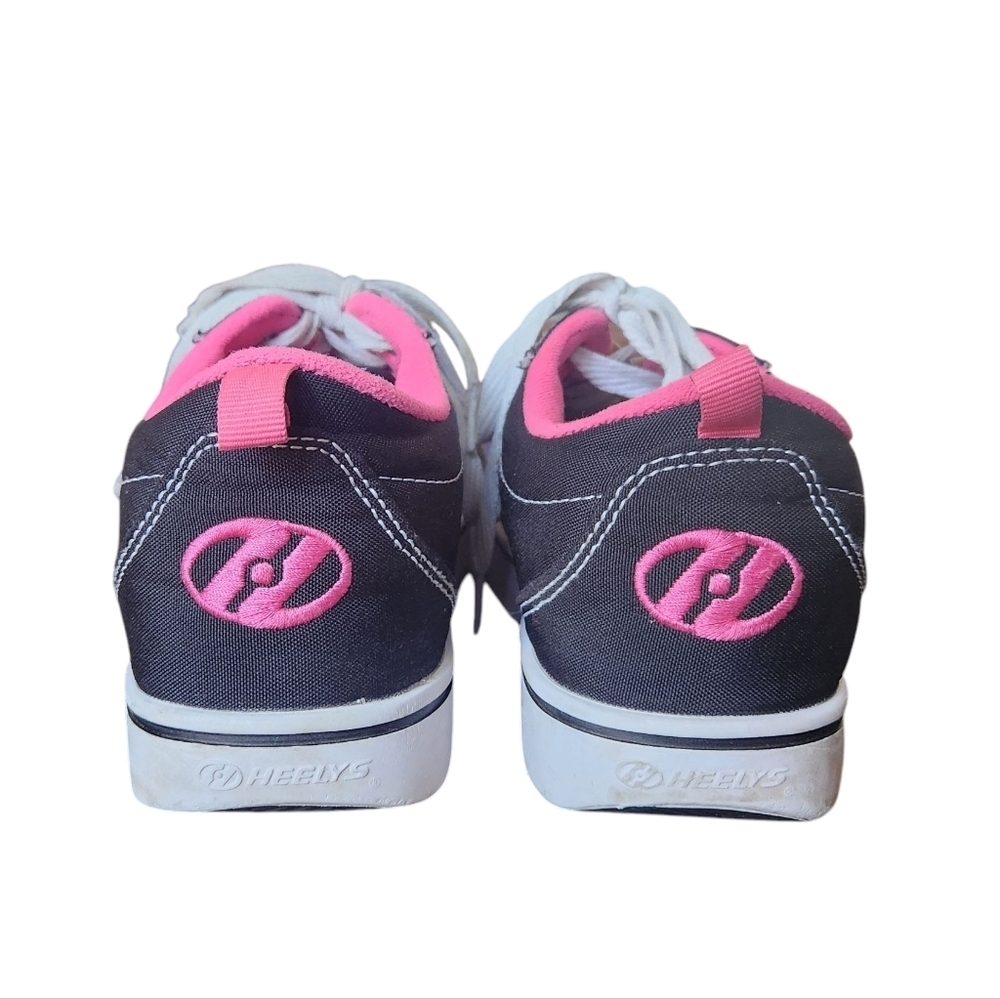 Heelys Pro 20 Pink Black White Lace Up Low Profile Wheels Skater Shoe Youth 6 - Picture 7 of 9
